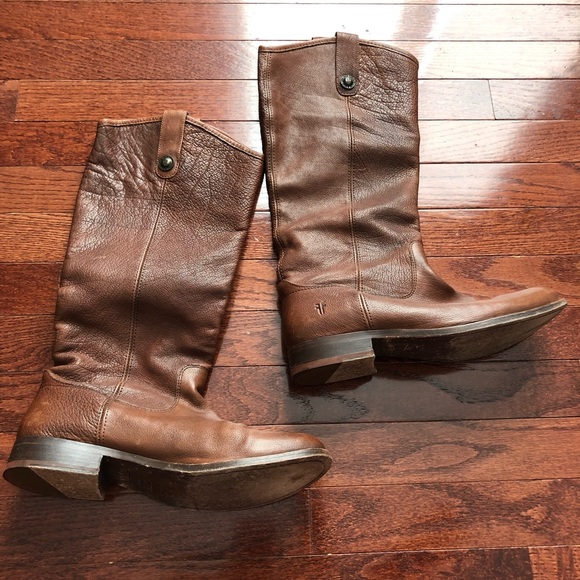 Frye Shoes - Frye Melissa button boots in brown leather